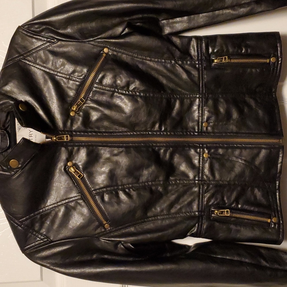 Poetry Clothing Faux Leather Jacket